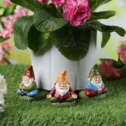 Blumentopffüße meditierende Gartenzwerge - Pflanzkübel Untersetzer - Kübelfüße -...