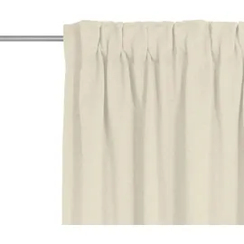 ADAM Audio Vorhang ADAM "Uni Collection", beige (naturweiß), B:142cm H:235cm, Baumwolle (Bio-Baumwolle), Gardinen, Blickdichter aus 100% Bio-Baumwolle, Vorhang nach Wunschmaß