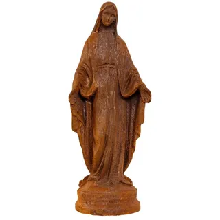 Aubaho Dekoobjekt Gartenskulptur Madonna Maria Eisen Garten Rost Eisenfigur Skulptur Ant