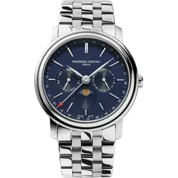 Frederique Constant Classics Index Business Timer FC-270N4P6B - blau,matt,Edelstahl - 40mm