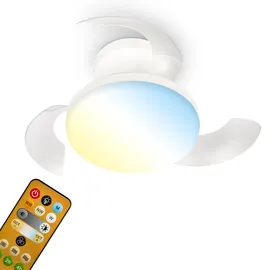 B.K.Licht Deckenventilator 44 cm mit Licht Weiß