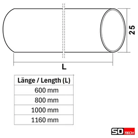 SOTech Schrankstange Rund Ø 25 mm L: 1000 mm