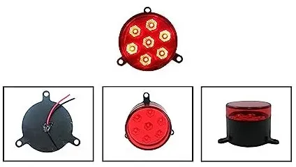 1 Stück LED, rot, rund, Dioden-Positions-/Markierungsleuchte, 5 Dioden, 12–24 V, für Lkw, Bus, Van, Wohnwagen, Pritsche, Camper
