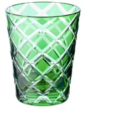 Edzard 4er Set Kristallgläser Dio, grün, handgeschliffenes Glas, Höhe 10 cm