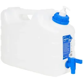 vidaXL Wasserbehälter mit Hahn und Seifenspender Transparent 12 L