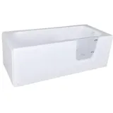 BELVIT Seniorenbadewanne 170x75 cm - Badewanne mit Tür, Einstieg rechts, barrierefreie Dusch-Badewanne aus Sanitäracryl, Rechteckwanne mit Edelstahlrahmen, höhenverstellbaren Füßen, inkl. Siphon