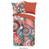 XXXLutz hip Lynouk Mako-Satin, 135x200, Reißverschluss, Wendeoptik, Mandala, Bunt, Orange bunt