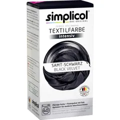 Simplicol Textilfarbe Intensiv samt-schwarz 150ML+400G