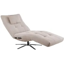 KAWOLA Relaxliege LETICIA Feincord 0 x 0 x 0 cm Beige mit Nackenkissen