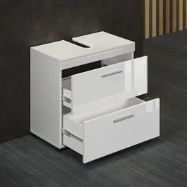 WELLTIME Waschbeckenunterschrank WELLTIME "Avena", weiß, B:60cm H:56cm T:34cm, Holzwerkstoff, MDF, Schränke, Waschbeckenunterschrank, Waschtisch mit 2 Schubkästen – (B/T/H) 60/34/56 cm