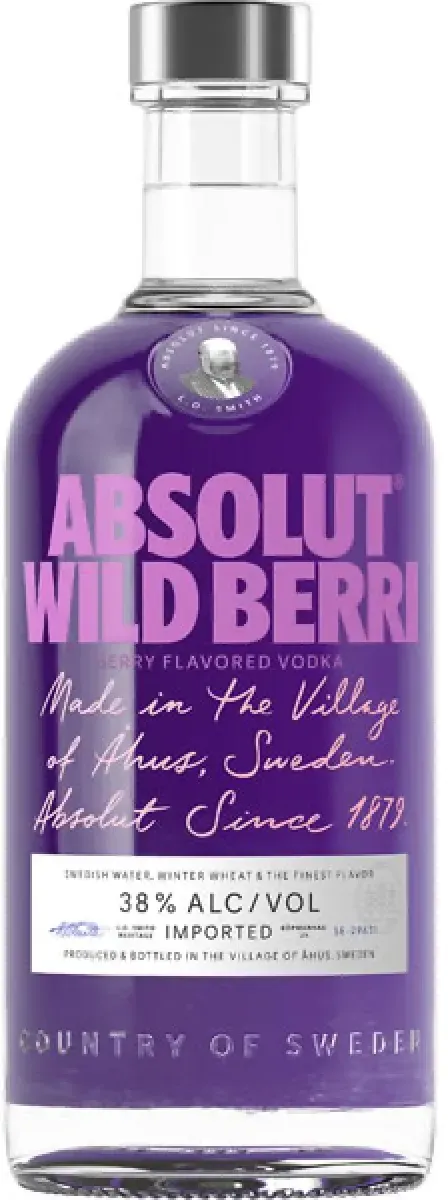 Absolut Wild Berri Flavoured Vodka 38% vol. 0,7 l