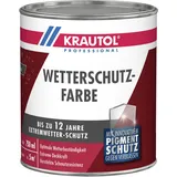 Krautol Wetterschutzfarbe Schutz gegen Pilzbefall, erhält die Holzstruktur, 5 Liter, weiß