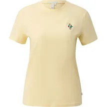 QS T-Shirt mit Stickerei - gelb - S