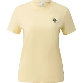 QS T-Shirt mit Stickerei - gelb - S