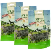 Best Nature Premium Snack für Hunde, 3x 80 g - Häppchen Huhn