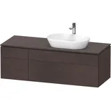 Duravit Duravit, Waschtischunterschrank wandhängend „L-Cube“ 142 à 48,2 × 55 cm) Eiche Dunkel gebürstet, rechts