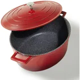STONELINE Gourmet Bräter 32x25 cm kirschrot