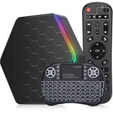 IDEALROYAL Android 12.0 TV Box, Android Box mit 4 GB RAM 64 GB ROM Allwinner H618 Quad-Core 64-Bit ARM Corter A53 CPU 6K Auflösung 2,4 GHz / 5 GHz WiFi6 10/100 M LAN Enternet Bluetooth 5.0 mit M Mini-