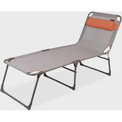 Portal AVA Alu Campingliege Sonnenliege Gartenliege Klappliege orange