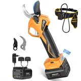 36 Mm Elektrische Gartenschere Mit Anti-schnitt Und Verstellbarer Backenöffnung, 4ah/2ah, Professionelle Akku Astschere Für Obst- Und Weingärten Pru-36 - Swansoft