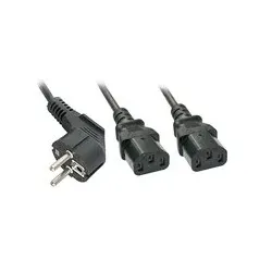 Lindy 30048 2m Schuko auf 2x IEC C13 Y-Netzkabel  1 Stück