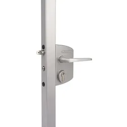 Gittertorschlossset LAKQ, PZW, 160 x 90 x 31 mm, Aluminium silberfärbig
