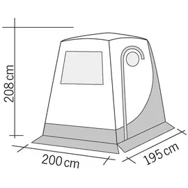 Reimo Upgrade Premium Heckzelt 200 x 195 cm