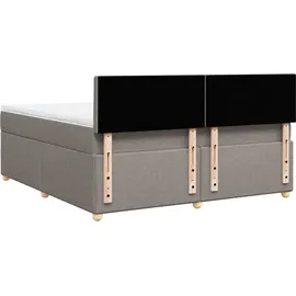 vidaXL Boxspringbett 180 x 200 cm Taupe