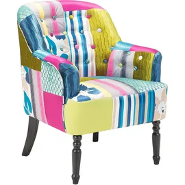 Beliani Sessel Bilijani Patchwork 65 x 86 x 57 cm Mehrfarbig