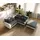DeLife Ecksofa Clovis Weiss Schwarz Hocker Armlehne Ottomane Rechts modular, Design Ecksofas, Couch Loft, Modulsofa, modular