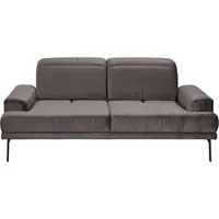 Musterring 2-Sitzer MR 4580, inkl. Kopf- und Sitztiefenverstellung, Fuß schwarz, B198 x T103 cm grau