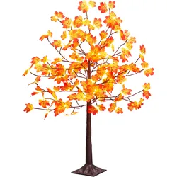 BONETTI LED Baum "Weihnachtsdeko", beige (ahornfarben), H: 120cm, Lampen, Beleuchteter Deko-Herbstbaum mit Ahornblättern, Deko-Lampe LED Baum LED-Baum