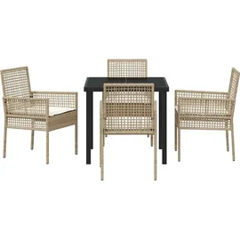 vidaXL Garten Essgruppe 5-tlg. Beige