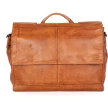 Spikes & Sparrow Leren Laptoptas - Benzo - Brandy (15.60"), Notebooktasche, Braun