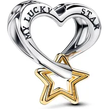 Pandora Lucky Star & Herz Silber 763513C00