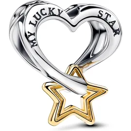 Pandora Lucky Star & Herz Silber 763513C00