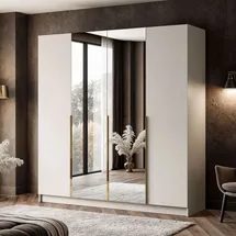 lookway Drehtürenschrank Aurel 200 x 200 x 57 cm Beige