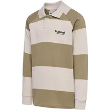 hummel hmlJR Loose Striped langarm Poloshirt Kinder in cornstalk 104