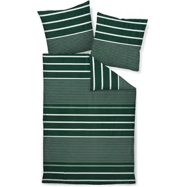 JANINE J. D. Mako-Satin jade waldgrün 155 x 220 cm + 80 x 80 cm