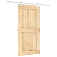 vidaXL Schiebetür rechts 100 x 210 cm Weiß/Braun
