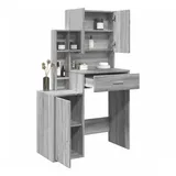 vidaXL Schminktisch mit Schrank Grau Sonoma-Eiche 80x35x132 cm