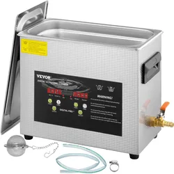VEVOR 6L Digital Ultraschallreiniger Heizung Timer 400W Schmuck Brillen