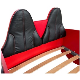 Aileenstore Sportsitze für Autobett Rio Premium Schwarz Rot