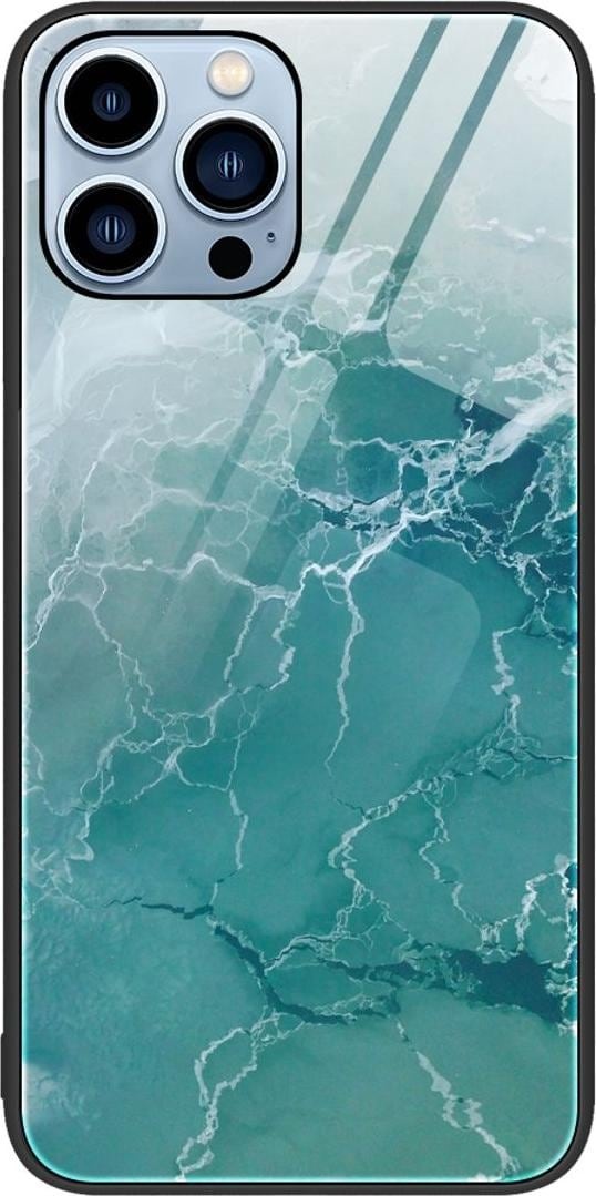 König Design Hülle Handy Schutz für Apple iPhone 12 13 14 Pro Max mini Plus Case Glas Cover (iPhone SE (2022), iPhone SE (2020), iPhone 8, iPhone 7), Smartphone Hülle, Grün