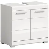 furnling Waschbeckenunterschrank Scott 2 Türen, Unterschrank, Badkommode, Badschrank, Breite 60 cm weiß