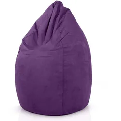 Green Bean© Sitzsack mit Rückenlehne "Drop" 60x60x90cm - Indoor Sitzkissen 220L Füllung - Bean Bag Lounge Chair Sitzhocker Lila