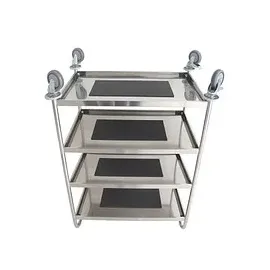 kompatible Ware Servierwagen silber 84,5 x 52,5 x 125,0 cm