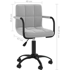 vidaXL Esszimmerstuhl Drehbar Hellgrau Samt