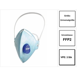 Dräger, Atemschutzmaske, X-plore 1720 NR D V Halbmaske 3 Stück ( 3951084 ) FFP2 Partikelfiltrierend Universalgröße mit (FFP2, 1 x)