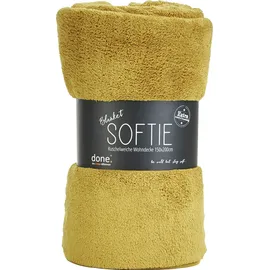 Done. Softie Kuscheldecke 150 x 200 cm Gold